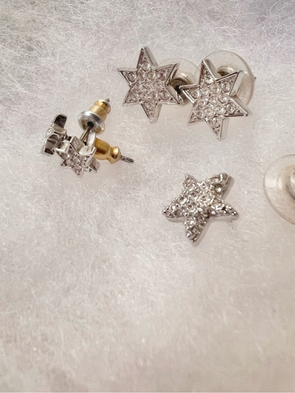 Swarovski Silver star stud earrings 5 pieces